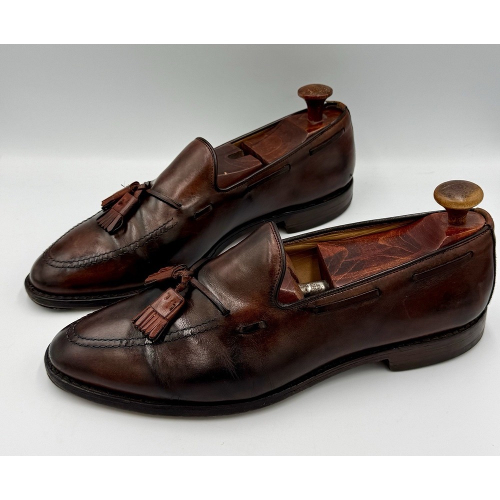 Allen Edmonds Grayson Shoes Mens Size 11 D Brown Tassel Loafers Dress Made USA
